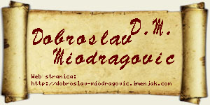 Dobroslav Miodragović vizit kartica